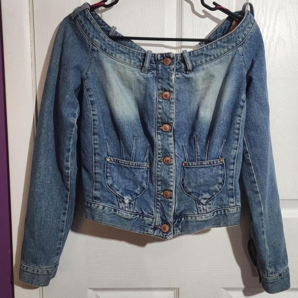 Y2K Beadazzled Rhinestone Denim Jacket